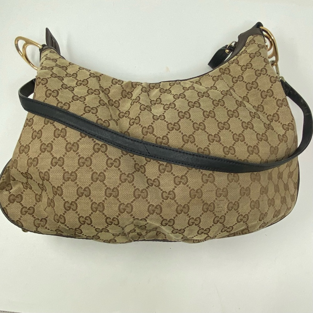 Gucci Biba Studded GG Canvas Hobo Shoulder Bag - Picture 4 of 9